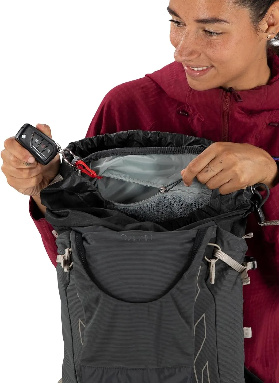 Osprey Tempest Velocity 30L Women's Hiking Backpack, Dark Charcoal/Chiru Tan, WM/L