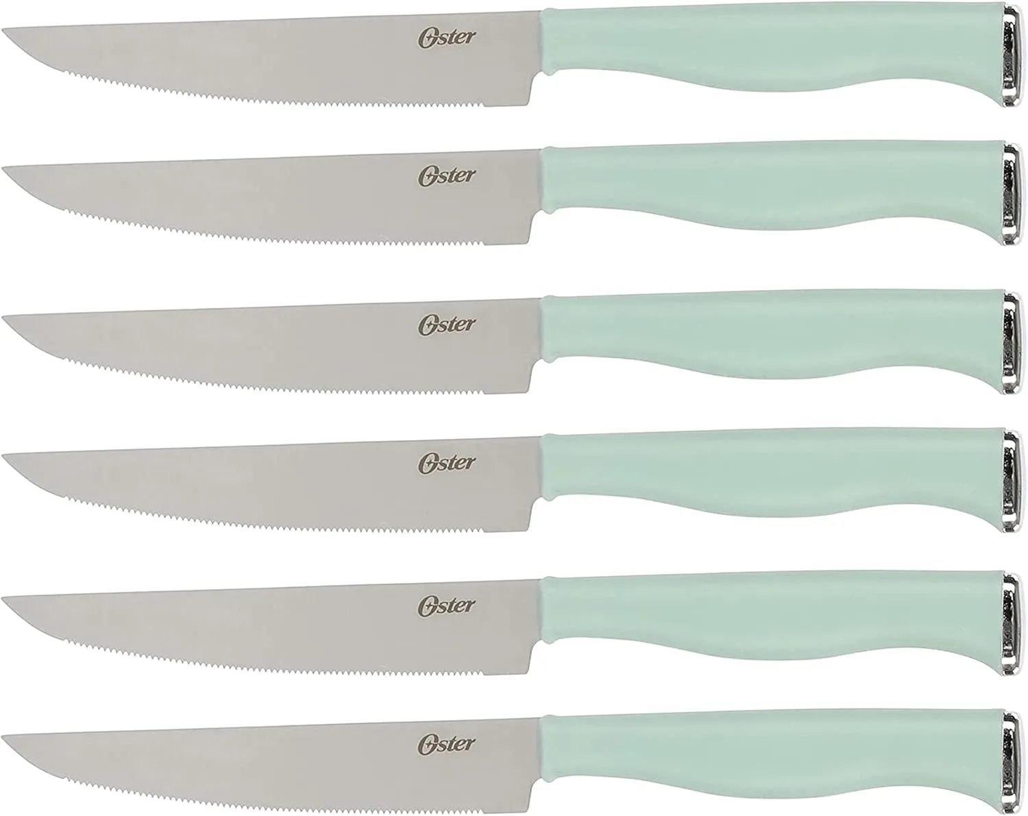 Oster Langmore 15 Piece Stainless Steel Cutlery Knife Block Set W/Black Box – Moss Blue
