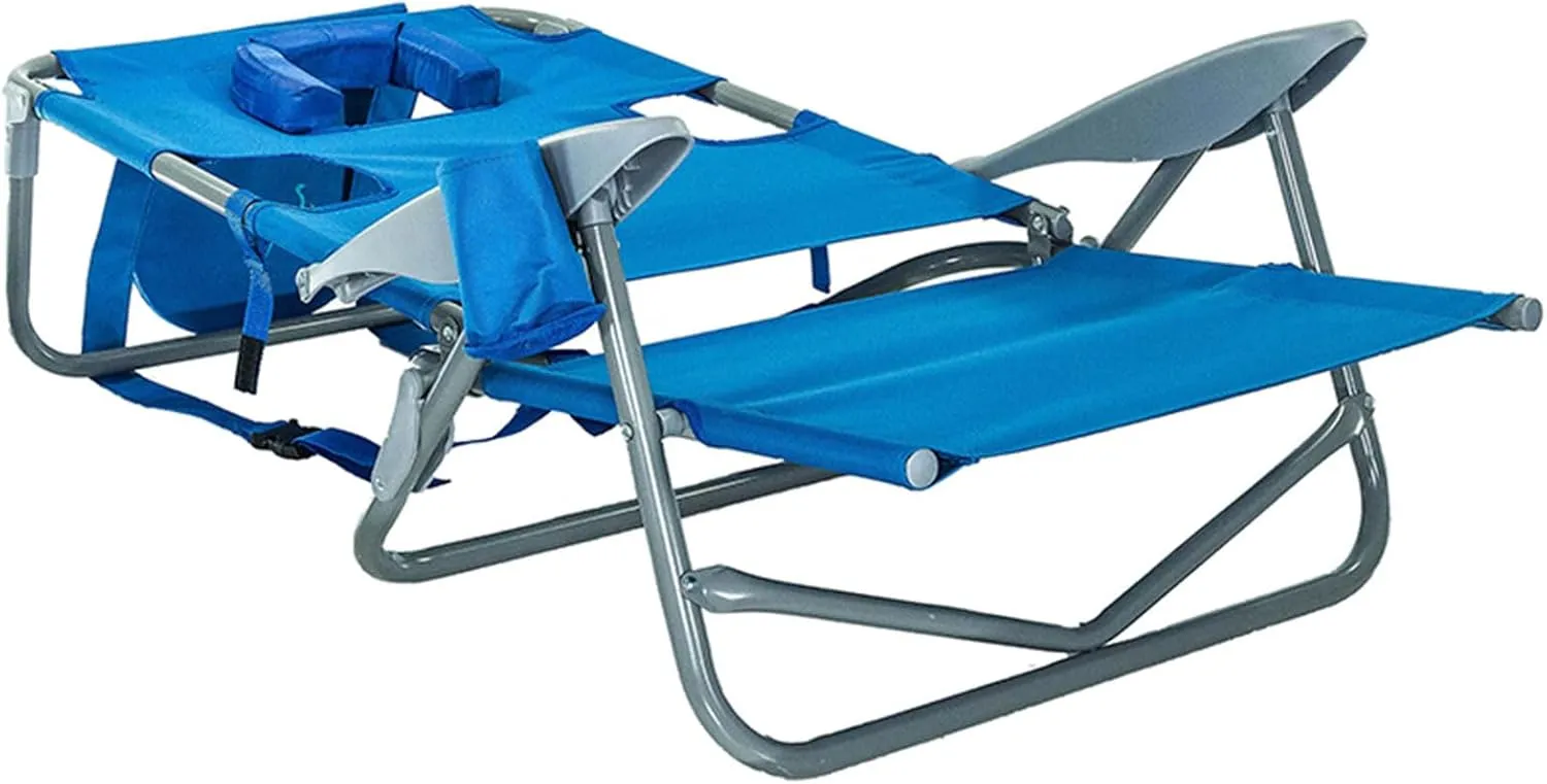 Ostrich On-Your-Back Outdoor Lounge 5 Position Reclining Beach Chair (2 Pack)