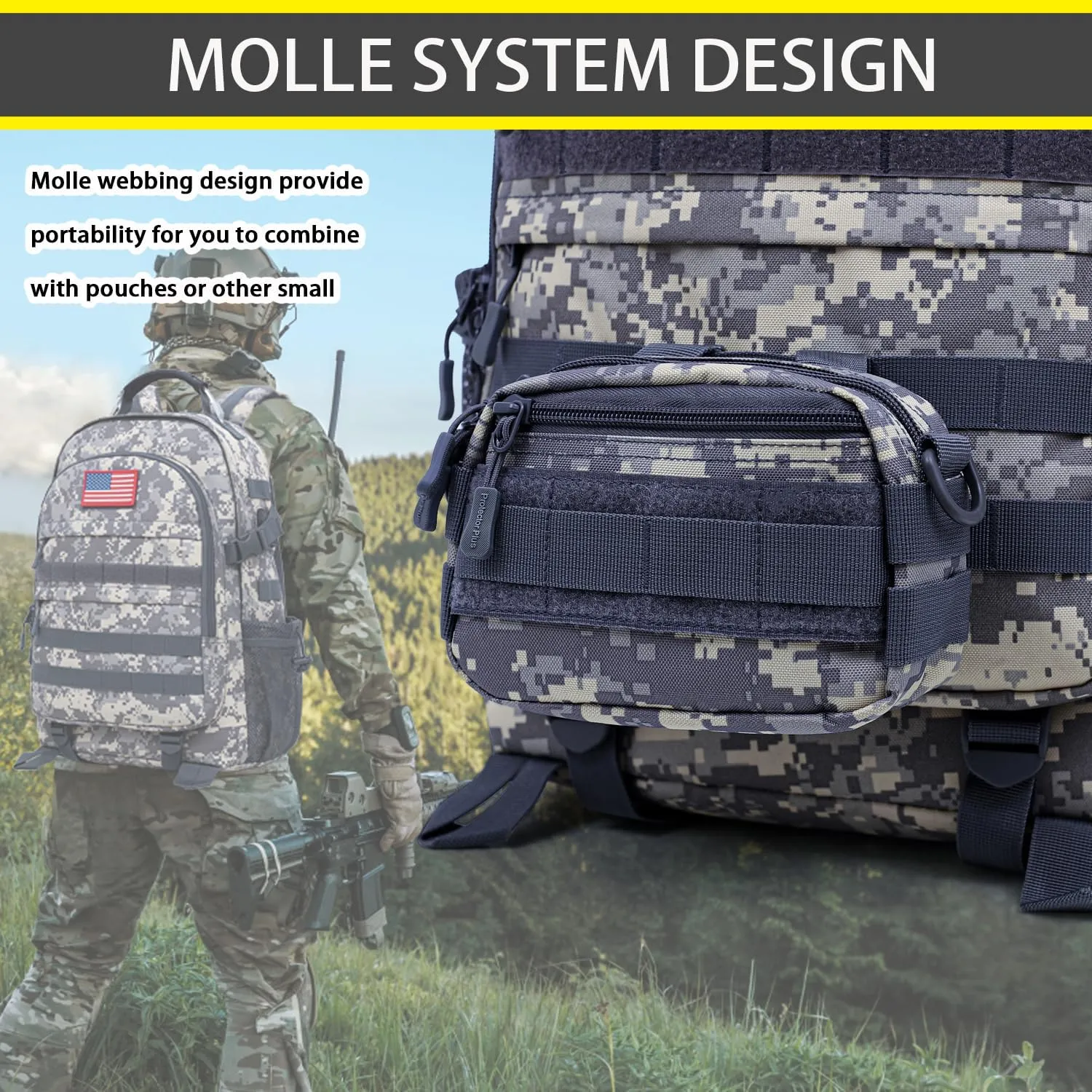 outdoor plus Camo Backpack for Boys,Military Teen Backpack with USB Port, Army Bookbag for School