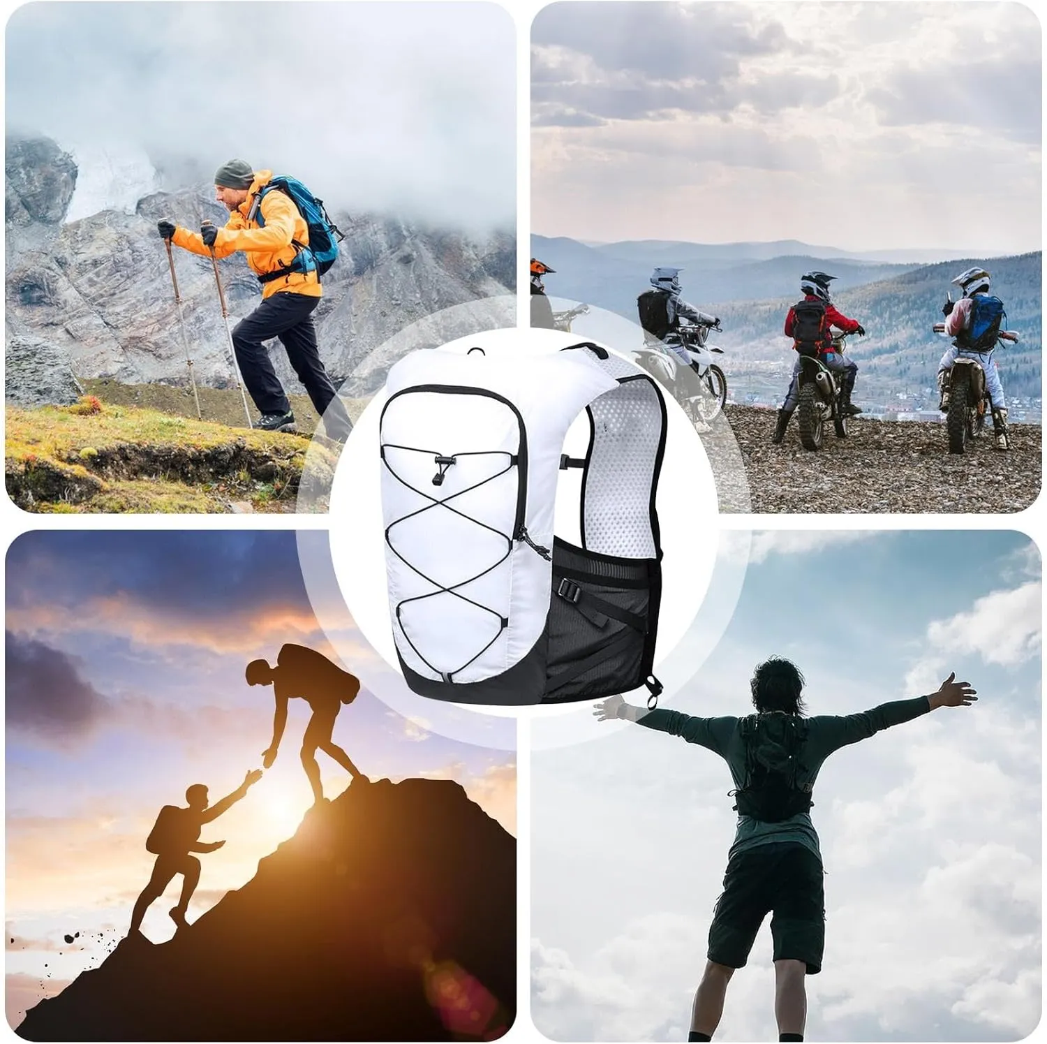 Outdoor Sports Trail - Running Backpack for Sports Trail | Cycling Hydration Packs Stable & Soft Hydration Pack for Outdoor Sports