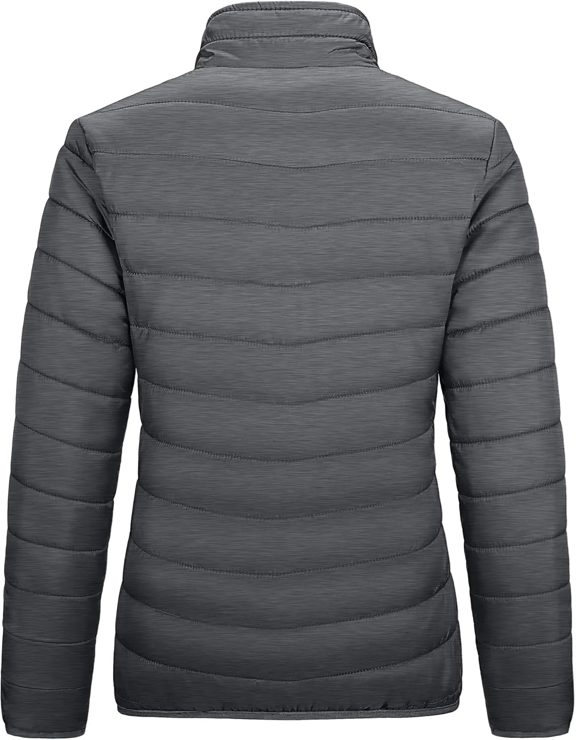 Outdoor Ventures Women's Packable Full-Zip Short Puffer Jacket Insulated Quilted Warm Lightweight Winter Coat