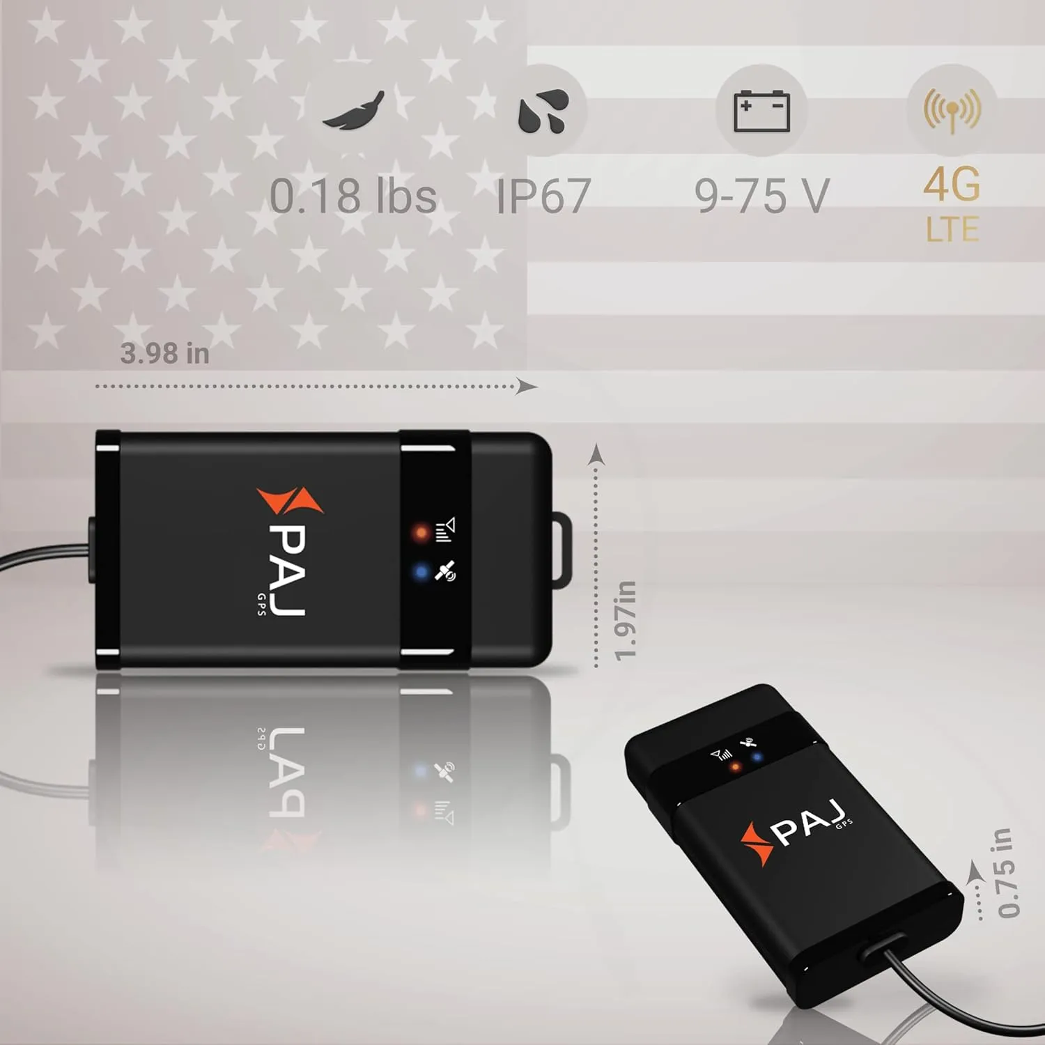 PAJ GPS Vehicle Finder 4G 2.0 - Real-Time GPS Tracker Device for Car, Motorcycles, Trucks, Bike - Direct Connection to Vehicle Battery (9-75V) - Tracking Devices with Alerts - Subscription Required