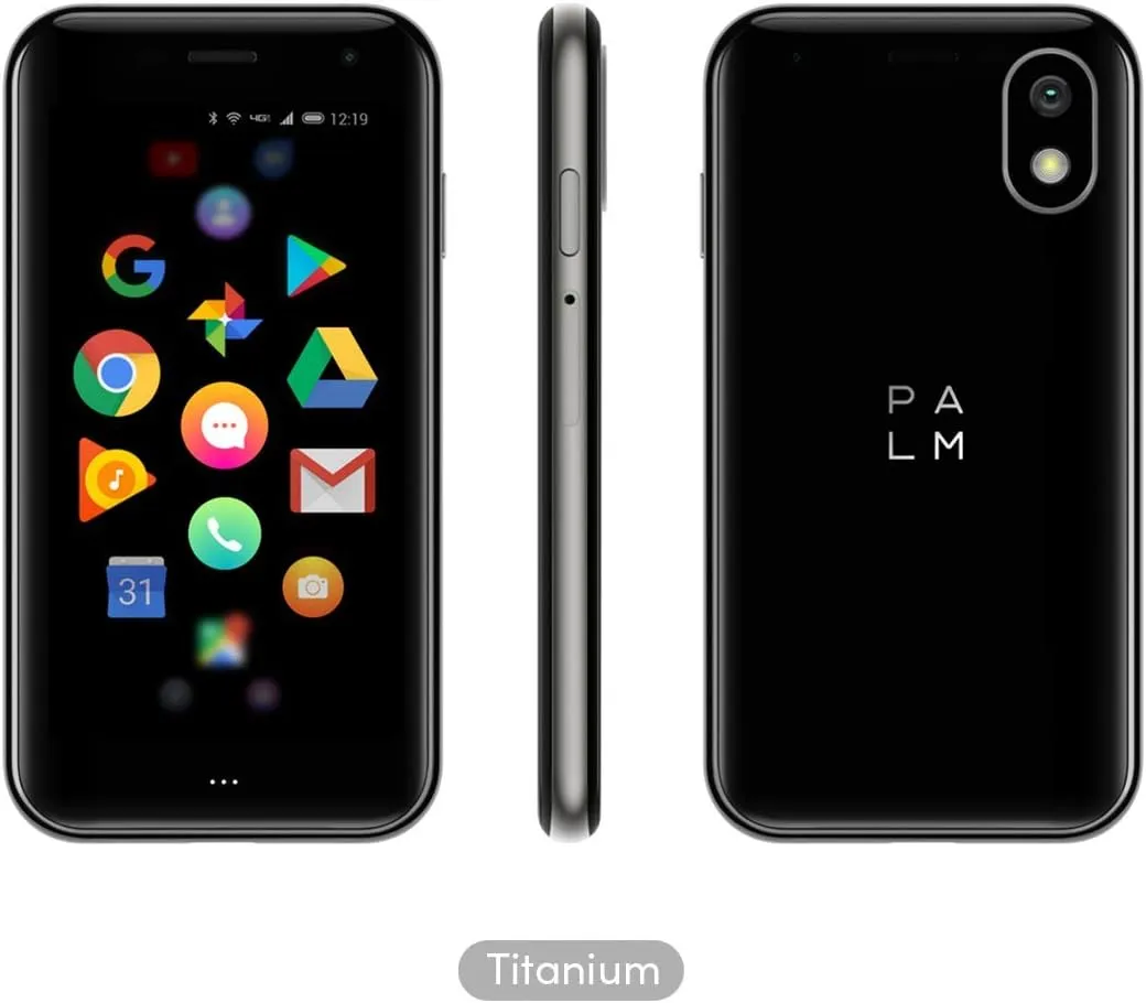 Palm Phone PVG100 (The Small Premium Unlocked Phone), 4G LTE, 32GB Memory, Titanium - Unlocked