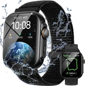 Parsonver Built-in GPS Smart Watch for Men Women with Bluetooth Calling, GPS Fitness Activity Tracker 100  Sport Modes, Heart Rate Sleep Monitor, Waterproof Pedometer for Android & iPhone(Two Bands)