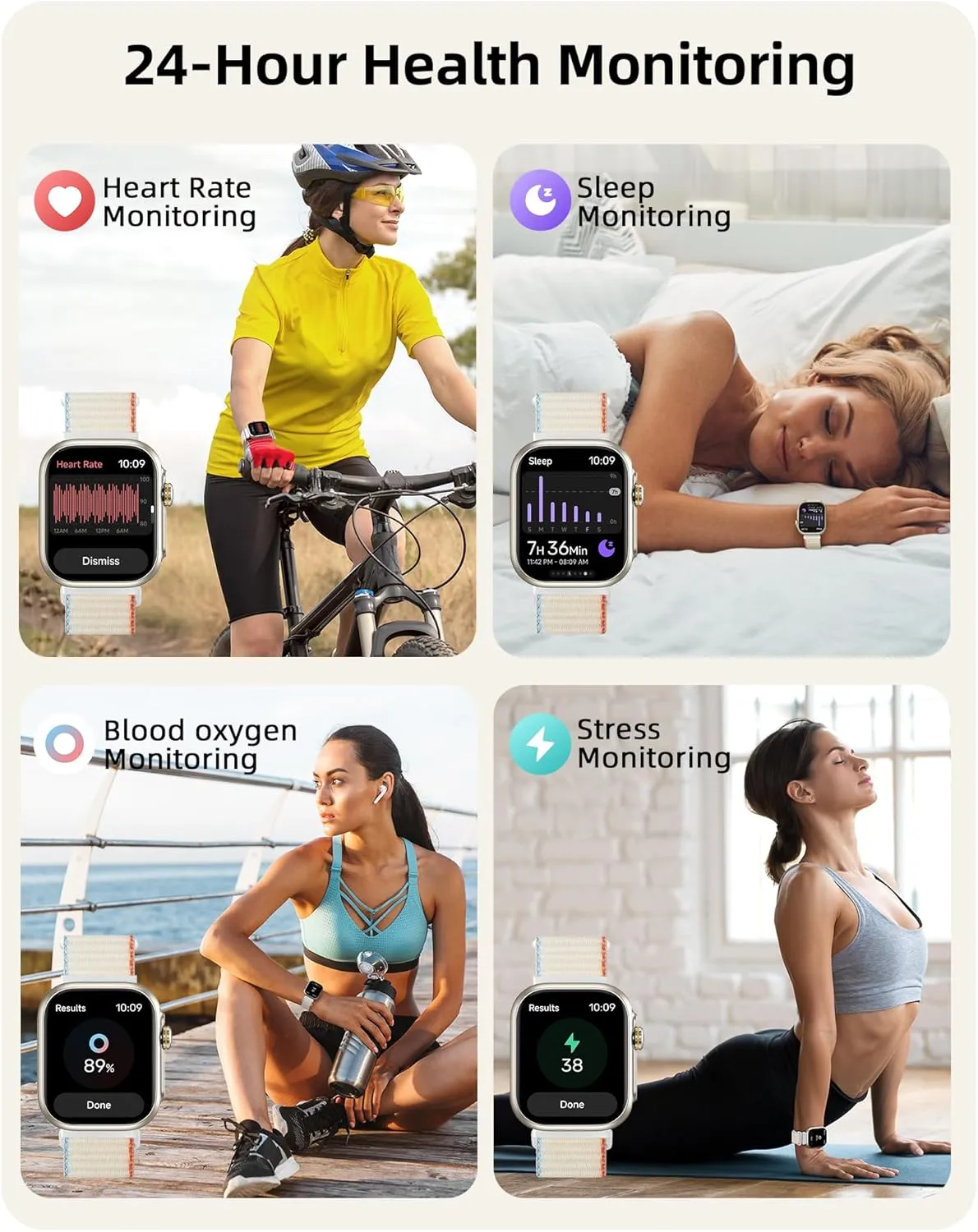 Parsonver Built-in GPS Smart Watch for Women Men with Bluetooth Calling, GPS Fitness Activity Tracker 100  Sport Modes, Heart Rate Sleep Monitor, Waterproof Pedometer for Android & iPhone(Two Bands)
