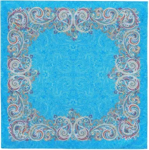 Pavlovo Posad Cotton Shawl for Women 45.3x45.3 (115x115 cm) 100% Cotton Scarf for Women, Wrap, Fashion Scarves