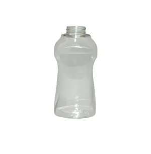 PET Shaped Clear Sauce Bottle - Reusable & BPA-Free