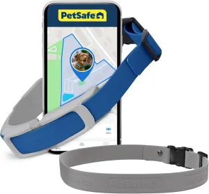 PetSafe Guardian GPS   Tracking Dog Fence Collar with Add'l Grey Collar Strap – Wireless Dog Fence with Real-Time Tracking – Most Reliable GPS Fence for Yards Over ¾ Acres – Subscription Required