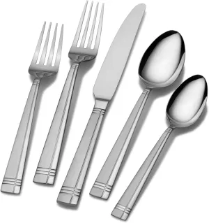 Pfaltzgraff Dawson Frost 20-Piece Stainless Steel Flatware Set, Service for 4