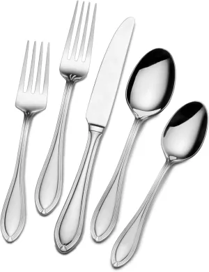 Pfaltzgraff Randall Flatware Set, 45-Piece, Stainless Steel