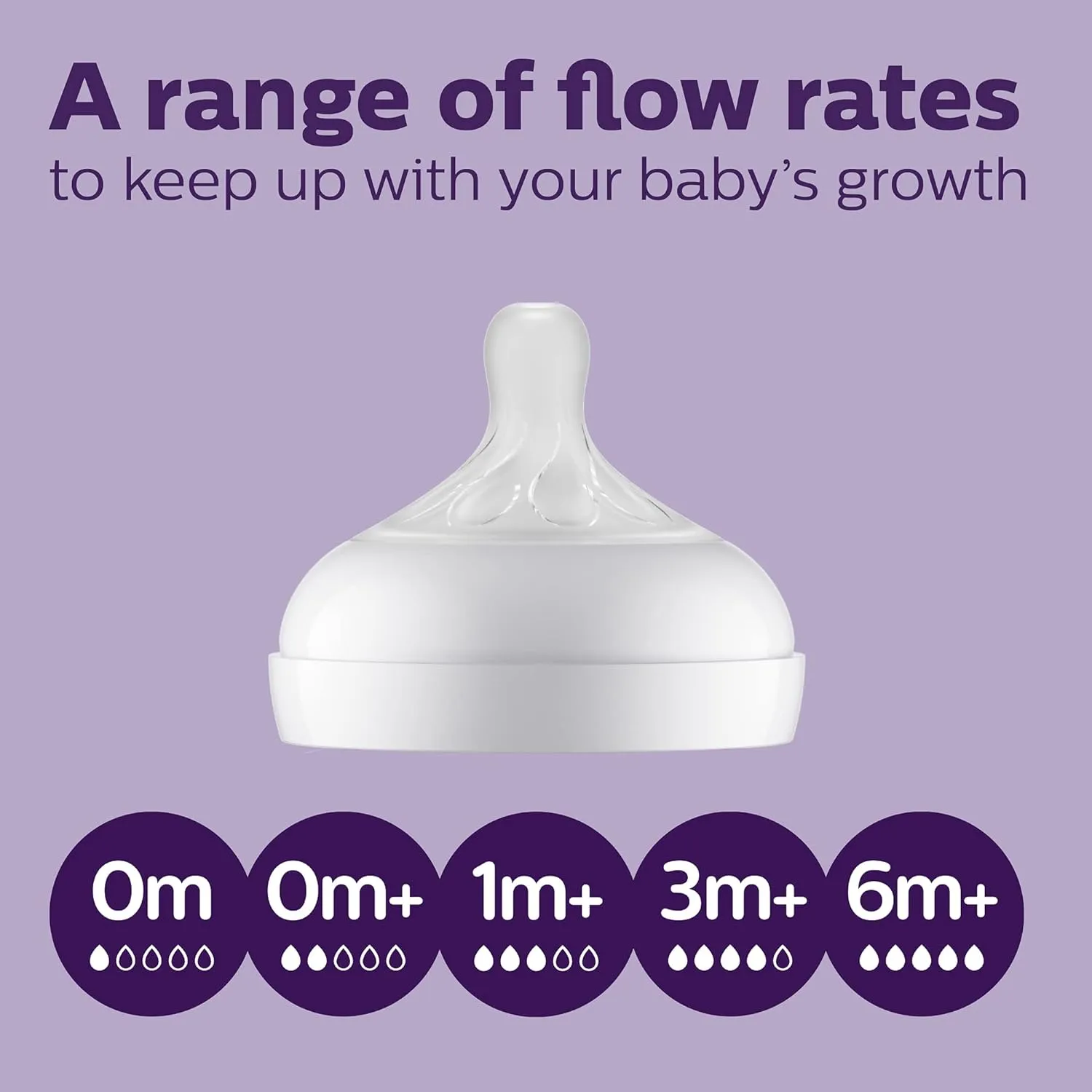 Philips Avent Natural Baby Bottles with Natural Response Nipples (Fast Flow, Flow 4), 11oz, 4-Pack, SCY906/04