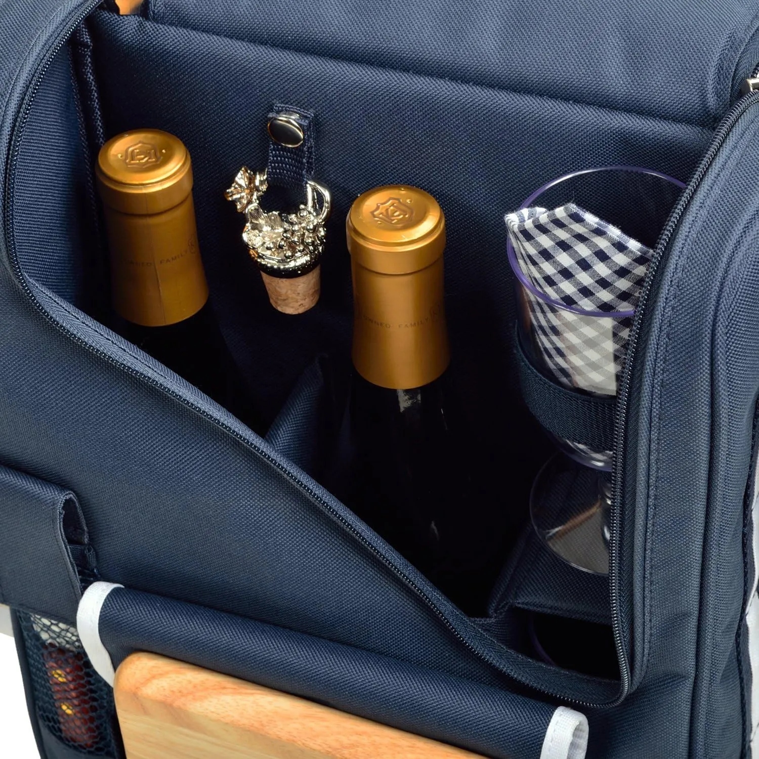 Picnic at Ascot Original Insulated Wine and Cheese Cooler Bag - Designed, Assembled & Quality Approved in the USA