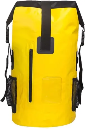 Picnic Backpack 30L Rolltop Dry Sack Waterprof Bag Watertight Bag Water Resistant Drybag Kayak Motorcycle Dry Bag Backpack Outdoor Boat Raft Bag, Yellow
