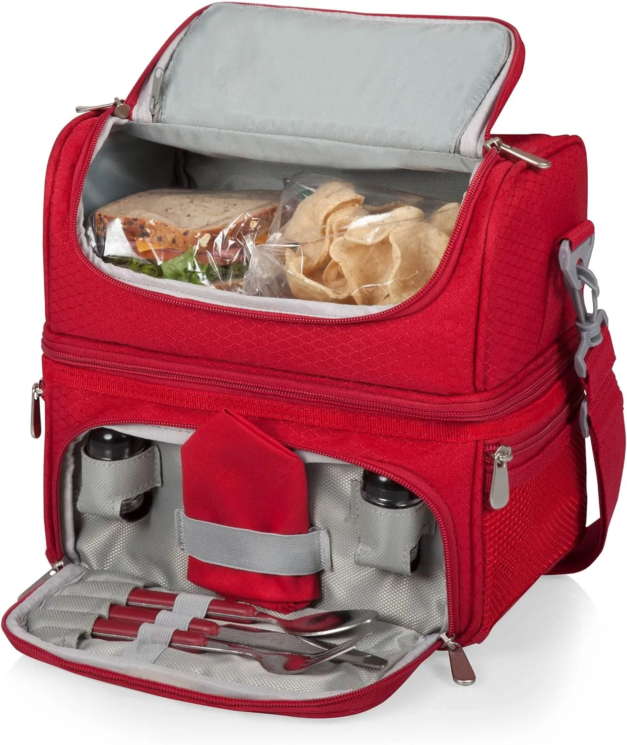 PICNIC TIME NFL unisex-adult NFL Pranzo Lunch Bag, Insulated Lunch Box with Picnic Set, Lunch Cooler Bag