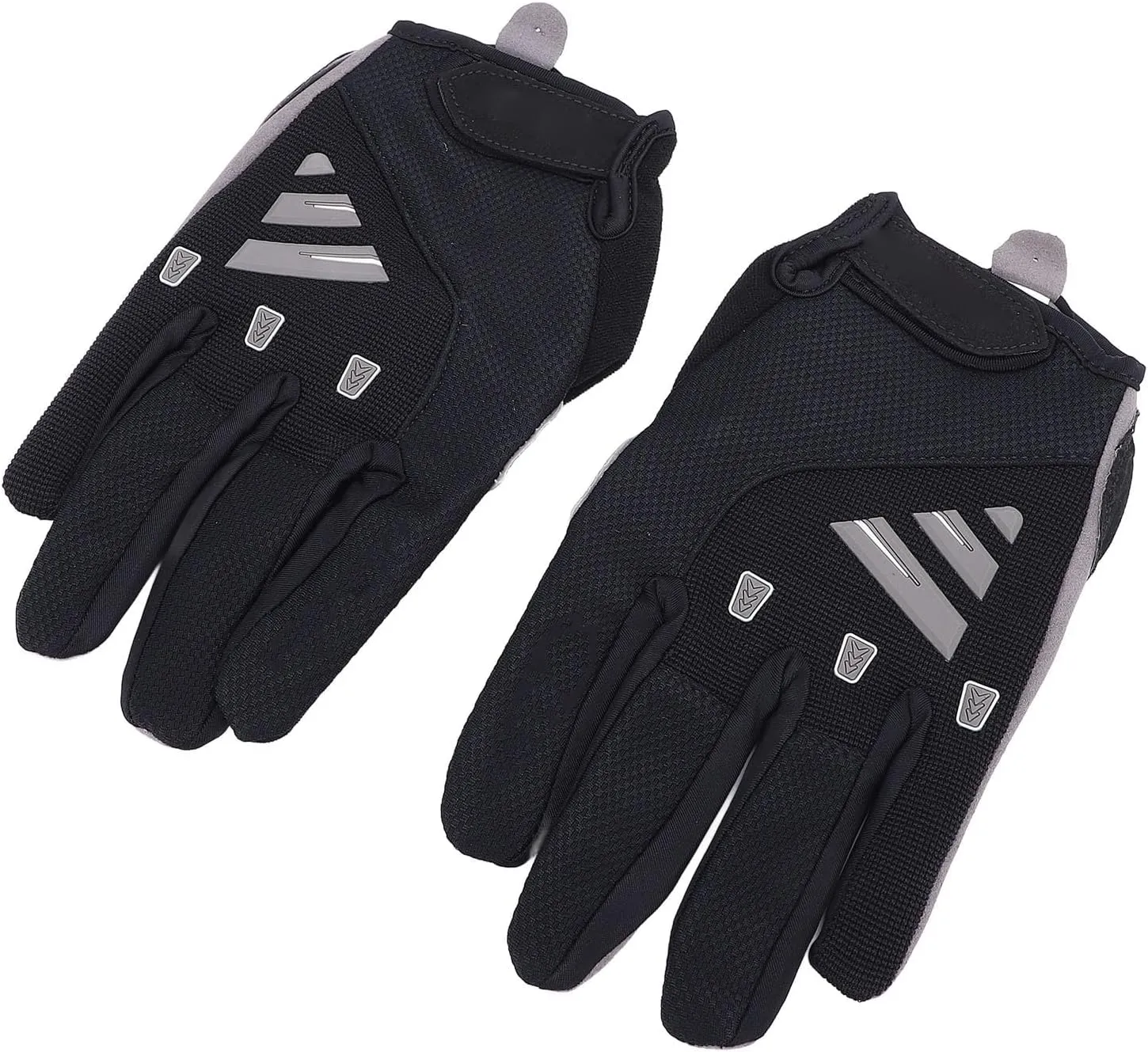 Pilipane Full Finger Cycling Gloves Shock Absorbing Touch Screen Anti Slip Workout Gloves Adjustable Wrist Size for Road Off Road Biking Outdoor Activities Elastic Fiber Cloth Microfiber