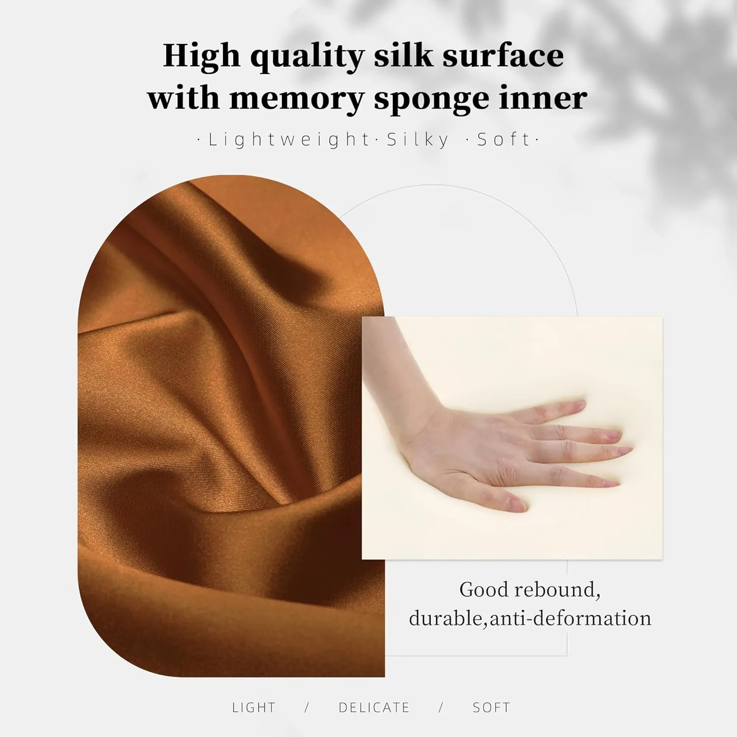 Pillow Inserts for Medium Classic Handbag, Bag Shaper Fits for Chanel Classic Flap Bag, Lightweight Memory Foam Pillows with Soft Satin (Caramel, CF Medium)