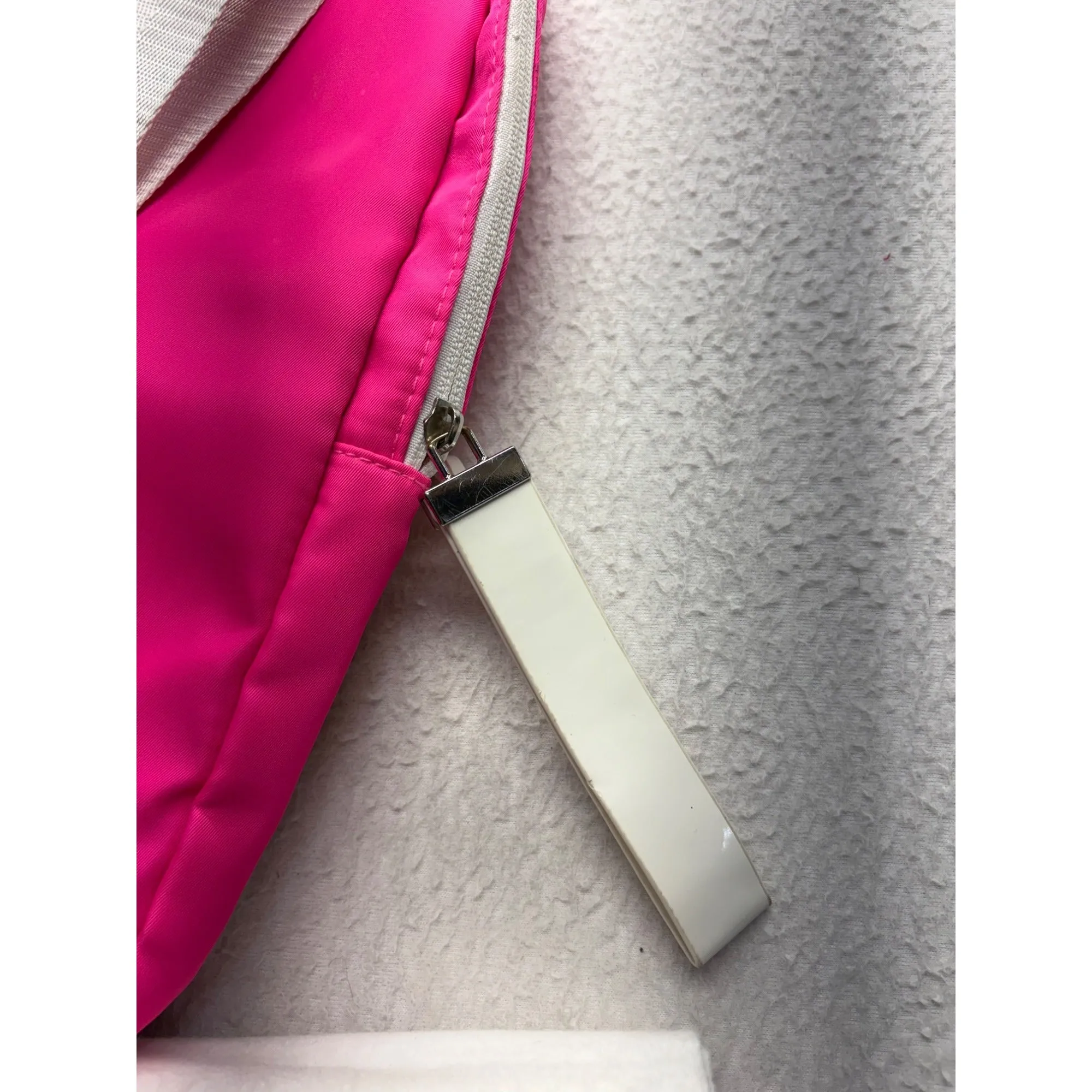 Pink Sling Bag With White Adjustable Strap #7674