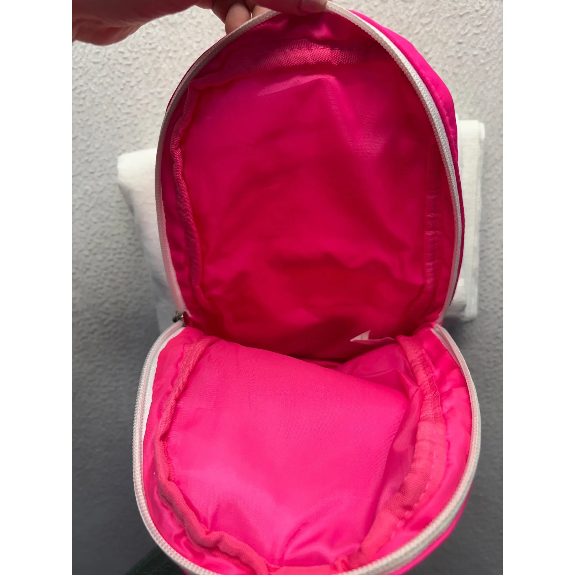 Pink Sling Bag With White Adjustable Strap #7674