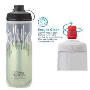 Polar Bottle Breakaway Muck Insulated, Zipper - Moss, 600ml 20oz, Surge Cap   Muckguard