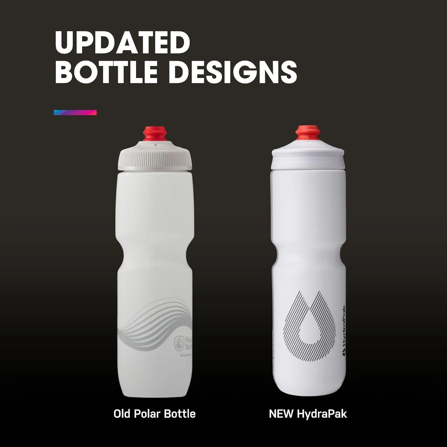 Polar Bottle Breakaway Single Wall by HydraPak (20oz, 24oz, 30oz) - BPA-Free, Cycling & Sports Squeeze Bottle