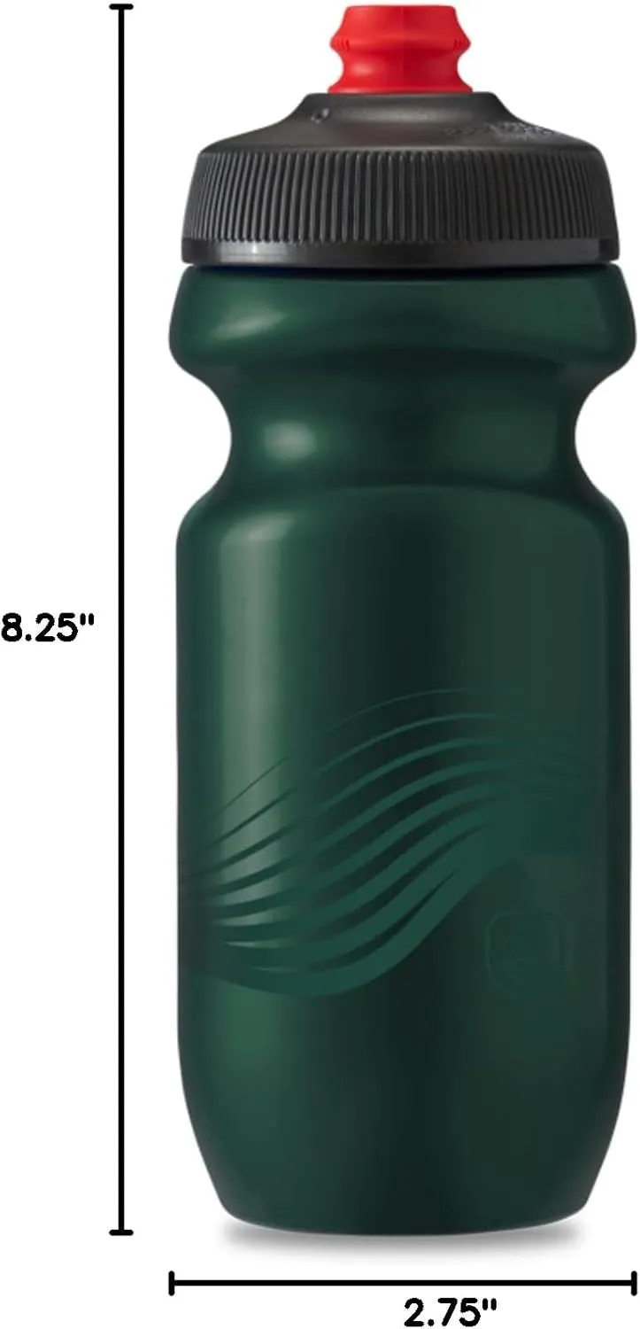 Polar Bottle Breakaway Single Wall by HydraPak (20oz, 24oz, 30oz) - BPA-Free, Cycling & Sports Squeeze Bottle