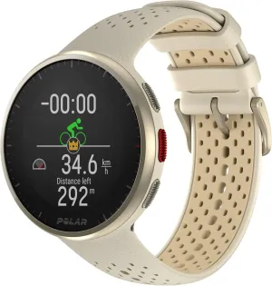 POLAR Pacer Pro Advanced Ultra-Light GPS Fitness Tracker Smartwatch for Runners with Training Program & Recovery Tools; S-L, for Men or Women, Champagne Gold
