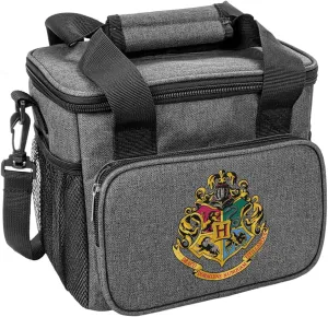 Popfunk Harry Potter Hogwarts School Crest Soft Insulated Cooler Bag, Large Lunch Bag, Lightweight, Thermal and Reusable for Office, Picnic, Beach