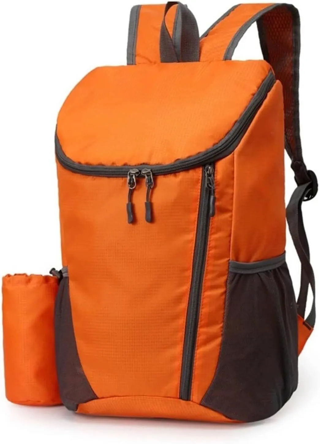 Portable Foldable Backpack Folding Mountaineering Bag, Ultralight Outdoor Cycling Rucksack, Travel Hiking Knapsack(Orange)