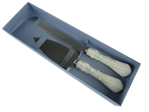 Premium Castle Design Cake Knife Set - Stainless Steel (1 Set)