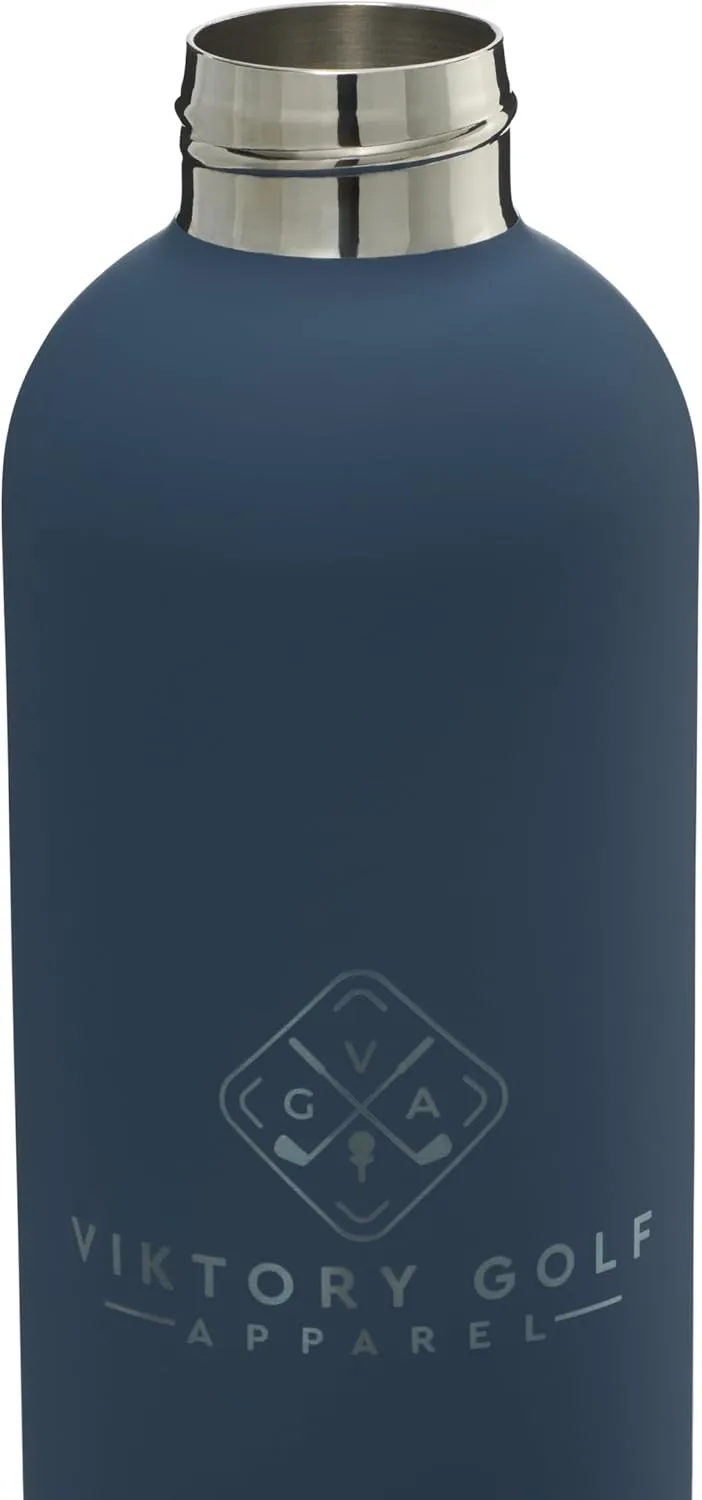 Premium, Double-Walled, Vacuum Sealed, Insulated Water Bottle - 25 oz (750 ml) with Carry Handle (Admiral Blue)