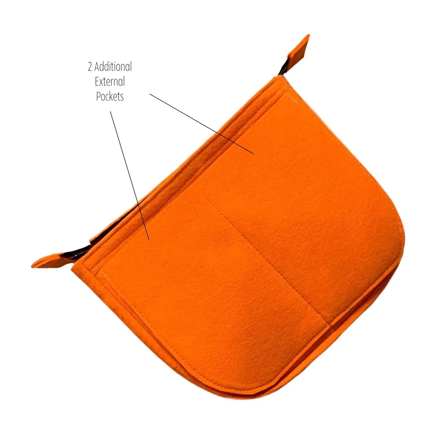 Premium Purse Organizer compatible with Hermes Evelyne 29 Bag Insert, Mini Evelyne Bag Insert with Zipper, Evelyne 33 Bag Insert, 2mm Thick Felt Snug Sturdy (For Evelyne 29 (PM), Lightcoffee)