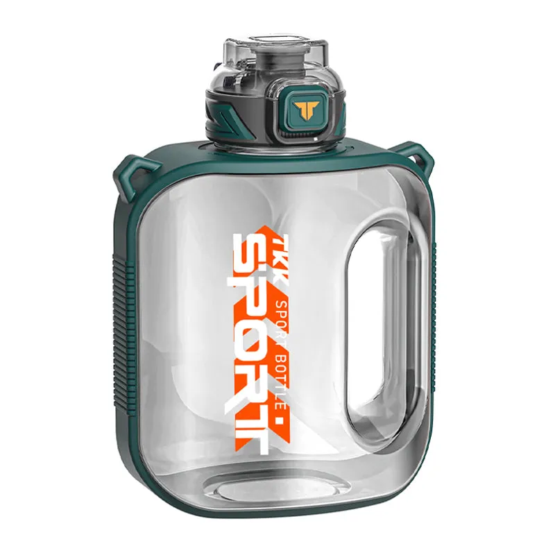 Premium Sports Water Bottle – 1/1.6/2L TRITAN Fitness Bottle, Leak-Proof, BPA-Free, Heat & Cold Resistant, Ergonomic Spout, Easy Carry Lanyard for Hiking, Gym, Outdoor Travel, and Daily Use