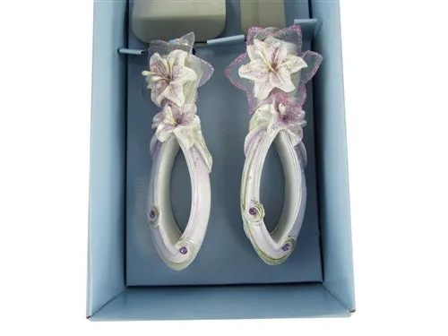 Premium Tiger Lily Design Cake Knife Set - Stainless Steel (1 Set)