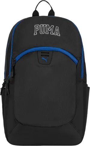 PUMA Unisex Kid's Rally Backpack, Black/Vivid Blue, Large