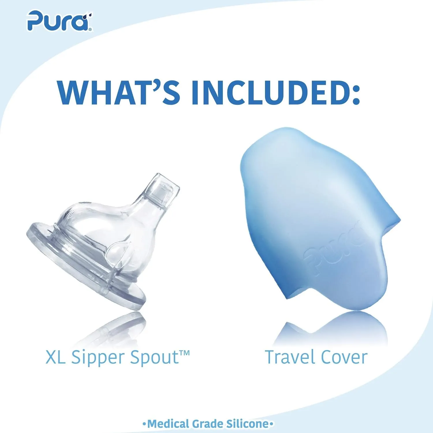 Pura Kiki 9oz/260ml Stainless Steel Insulated Sippy Bottle w/Sleeve, Plastic-Free, MadeSafe Certified, Medical-Grade Silicone Sipper Spout Fast Flow for Kids, Toddlers, Babies & Infant – Rose
