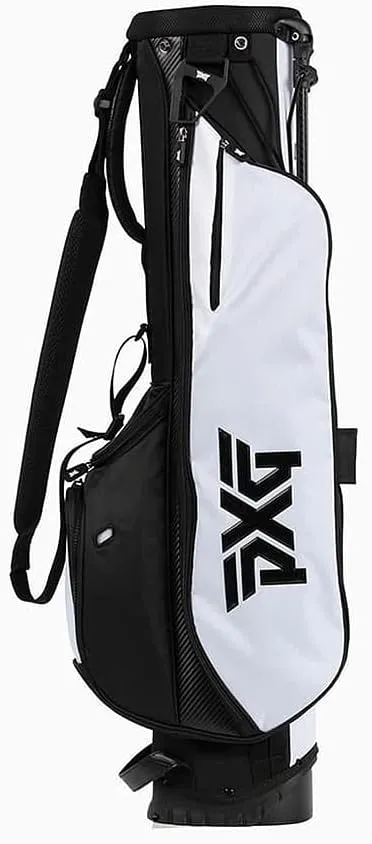 PXG Sunday Stand Bag B-UGB14-FM Sunday Stand Bag with 2 Split Mouth Frame, No Nameplate, Black/White
