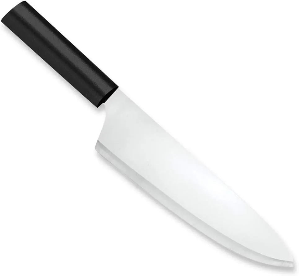 Rada Cutlery French Chef Knife (W231), 8.5" Stainless Steel Hollow Ground Blade, Made in USA, Black Handle