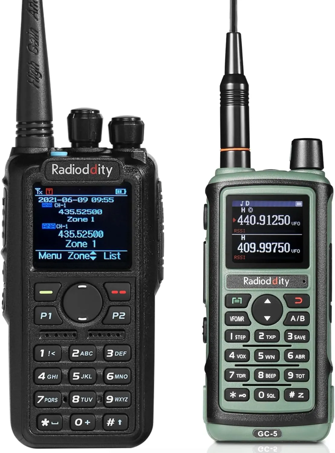 Radioddity GD-AT10G DMR Handheld Ham Radio 10W Digital Analog Long Range (UHF Only) with GPS APRS, 3100mAh Rechargeable Battery, Work with Hotspot
