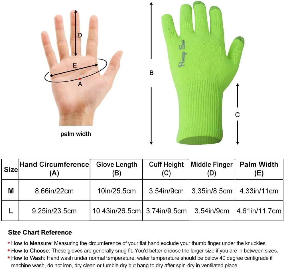 RANDY SUN Waterproof Touch Screen Gloves, Windproof Skiing/Bike/Work/Mountaineering/Hiking Gloves 1 Pair