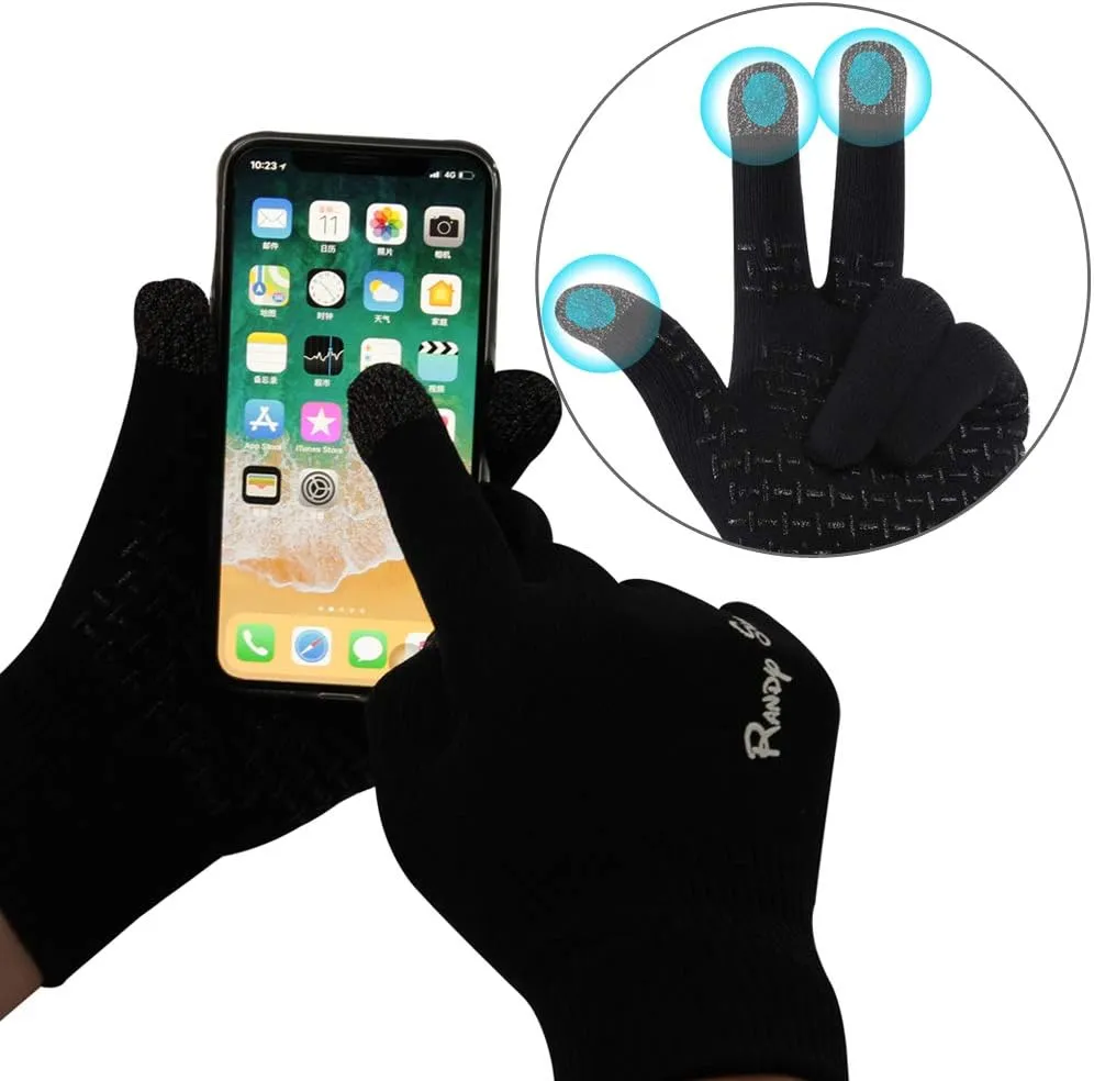 RANDY SUN Waterproof Touch Screen Gloves, Windproof Skiing/Bike/Work/Mountaineering/Hiking Gloves 1 Pair