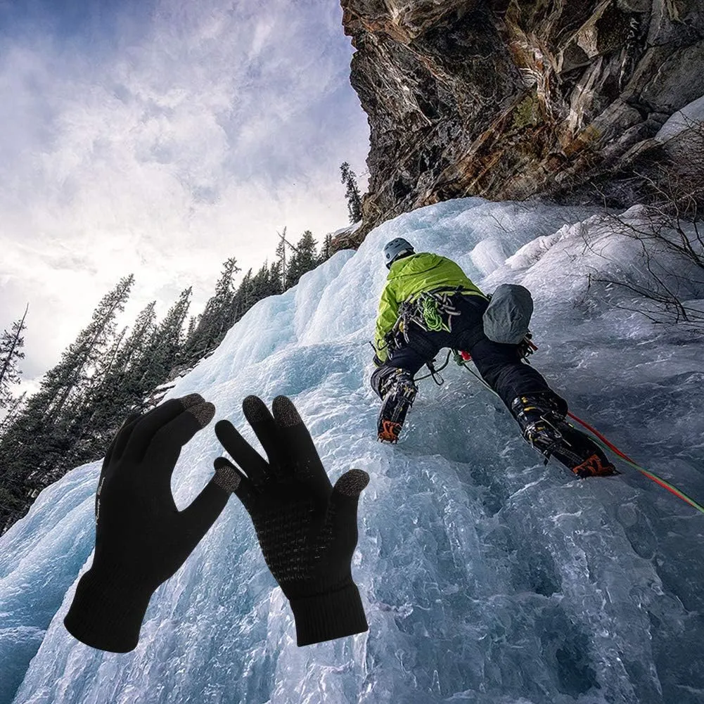 RANDY SUN Waterproof Touch Screen Gloves, Windproof Skiing/Bike/Work/Mountaineering/Hiking Gloves 1 Pair