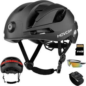 RAW3 Bike Helmet for Adult Men Women, Smart Bluetooth Helmet with Cameras Front HD 1080P Video Recorder for Riding Ebike, Electric Scooter, CPSC Certified, Bicycle Helmets for Cycling (64GB)