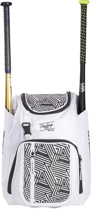 Rawlings | CHAOS Backpack Bag Series | T-Ball & Youth | Baseball & Fastpitch Softball | Multiple Colors