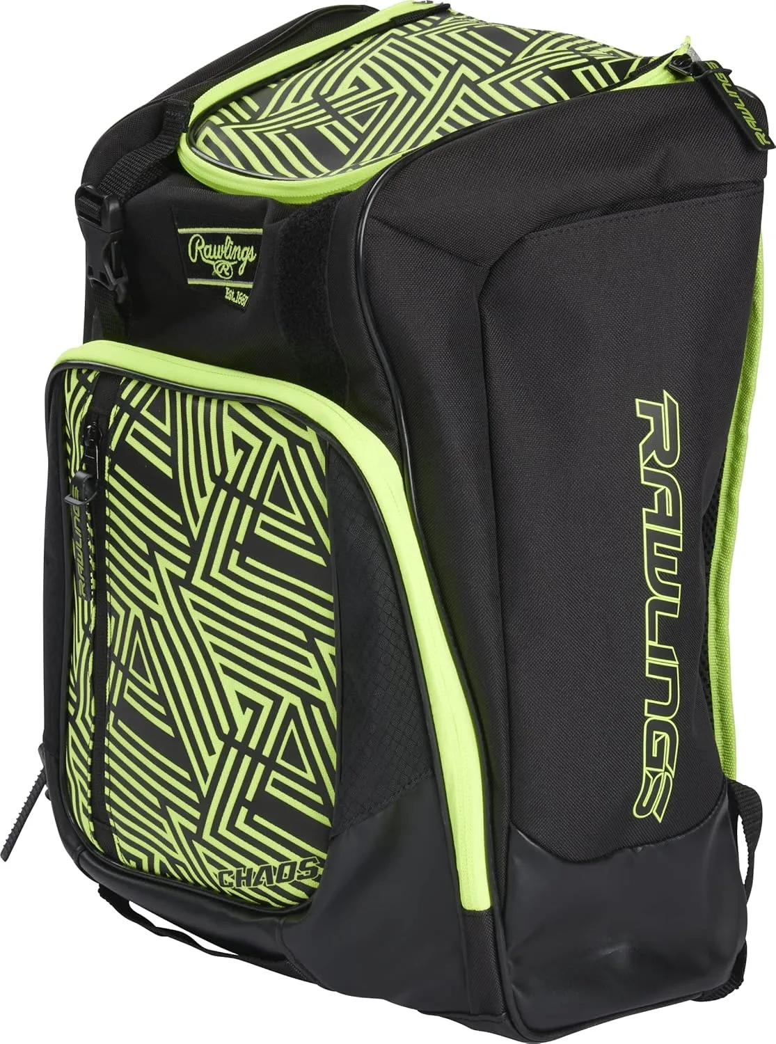 Rawlings | CHAOS Backpack Bag Series | T-Ball & Youth | Baseball & Fastpitch Softball | Multiple Colors