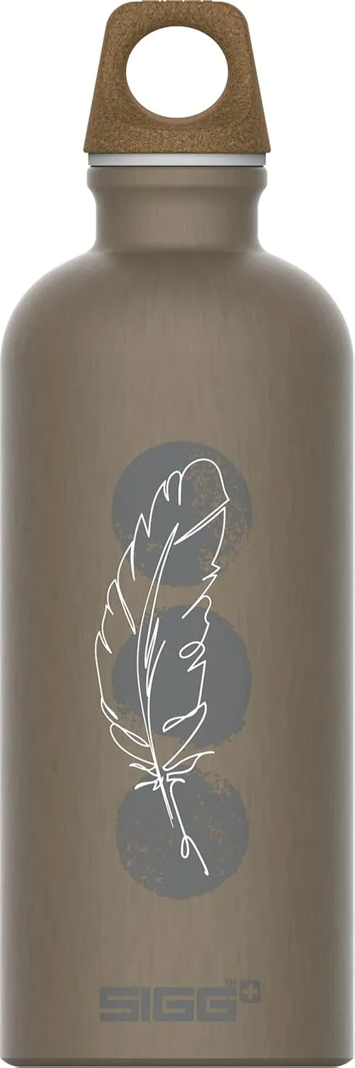 Recycled Metal Water Bottle - Traveller MyPlanet - Made in Switzerland - Carbonated Drinks - Lightweight 20, 34Oz