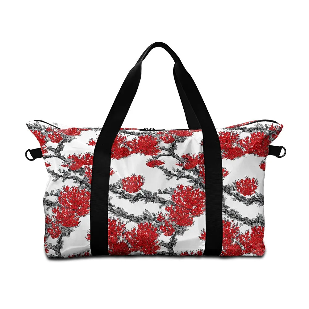 Red Floral Lightweight luggage