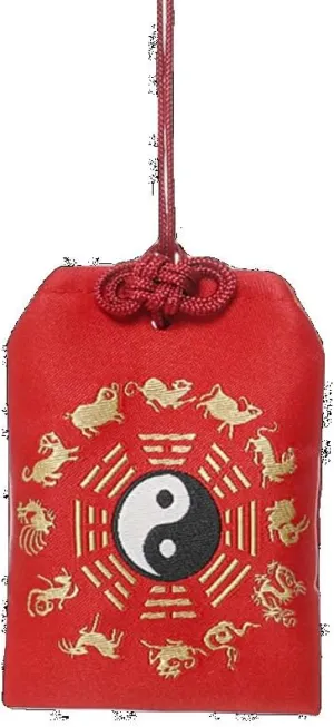 Red Talisman Bag Gossip Sachet Empty Bag Brocade Bag Pendant