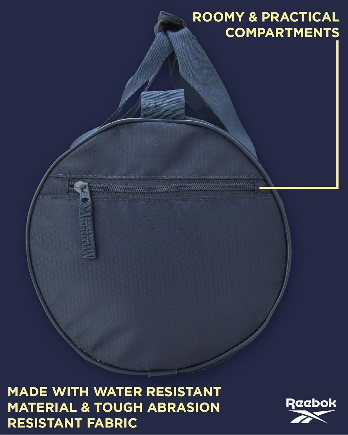 Reebok Duffle Bag - Unisex Lightweight Gym, Sports and Travel Carry On Weekender Bag for Men and Women, Size One Size, Plyo Blue