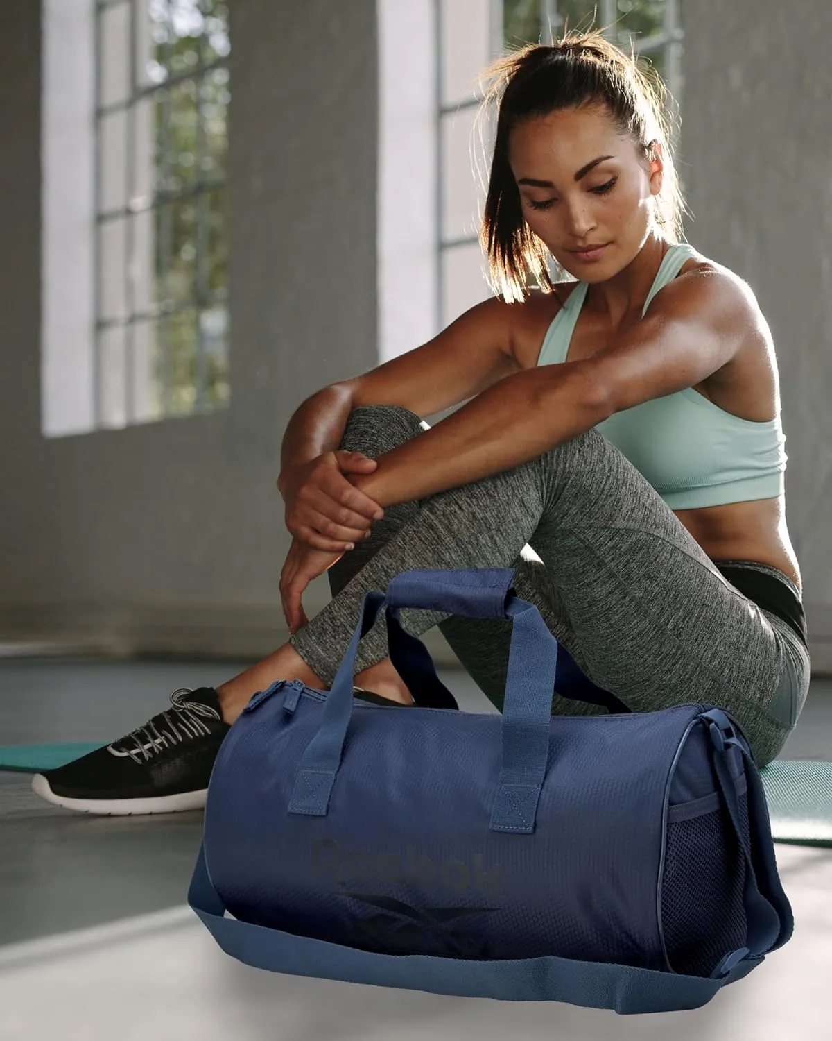 Reebok Duffle Bag - Unisex Lightweight Gym, Sports and Travel Carry On Weekender Bag for Men and Women, Size One Size, Plyo Blue